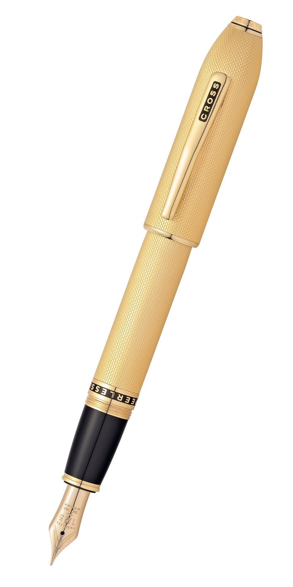 Peerless™ 23KT Heavy Gold Plate with Gold Plated Appointments, Swarovski Crystal and 18KT Gold Fine Nib Fountain Pen
